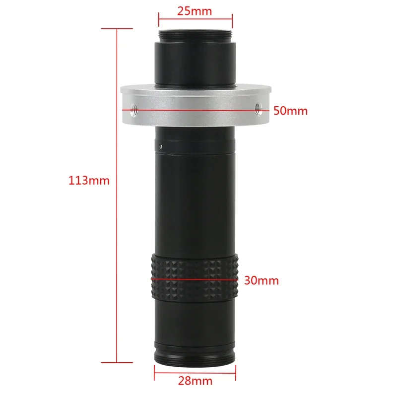 1X - 200X C mount Lens Interface Continuous Zoom C / CS interface High Coverage For CCD CMOS Industry Video Microscope Camera