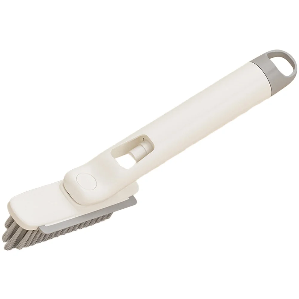 Multi purpose rotating spray gap brush with hard bristles for tile floor joint cleaning narrow spaces and delicate surfaces