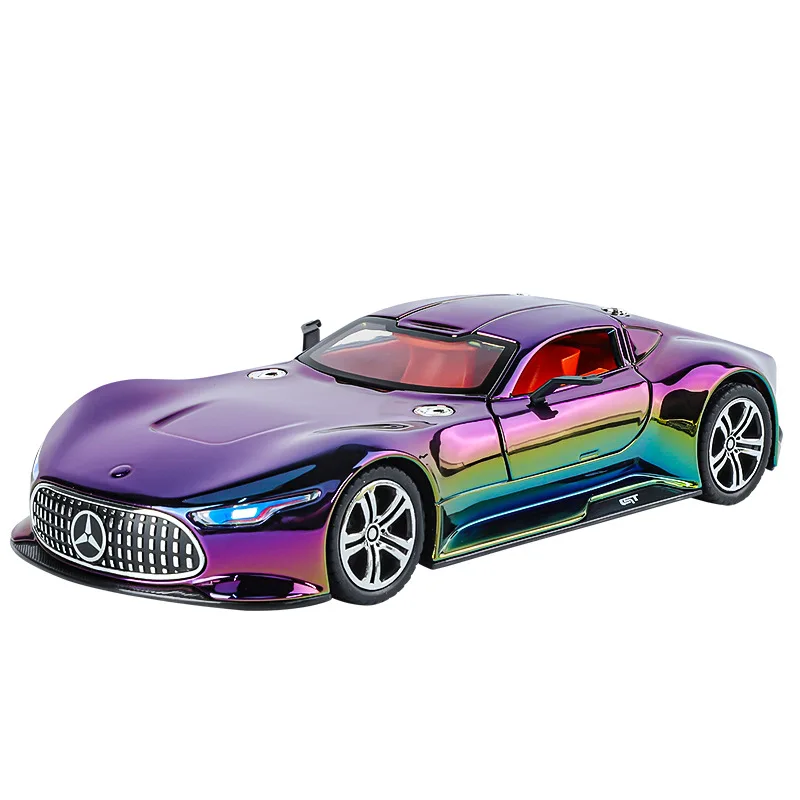 1: 24 Mercedes Vision GT Gull Wing Door Sports Car Alloy Car Electroplated Version Car Model Ornament Toy Car