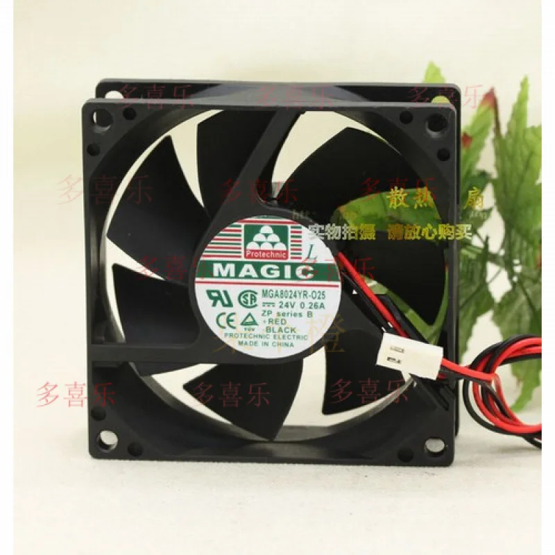 

ZMZM NEW for MAGIC MGA8024YR-O25 24V 0.26A 8025 hydraulic frequency converter coolingfan
