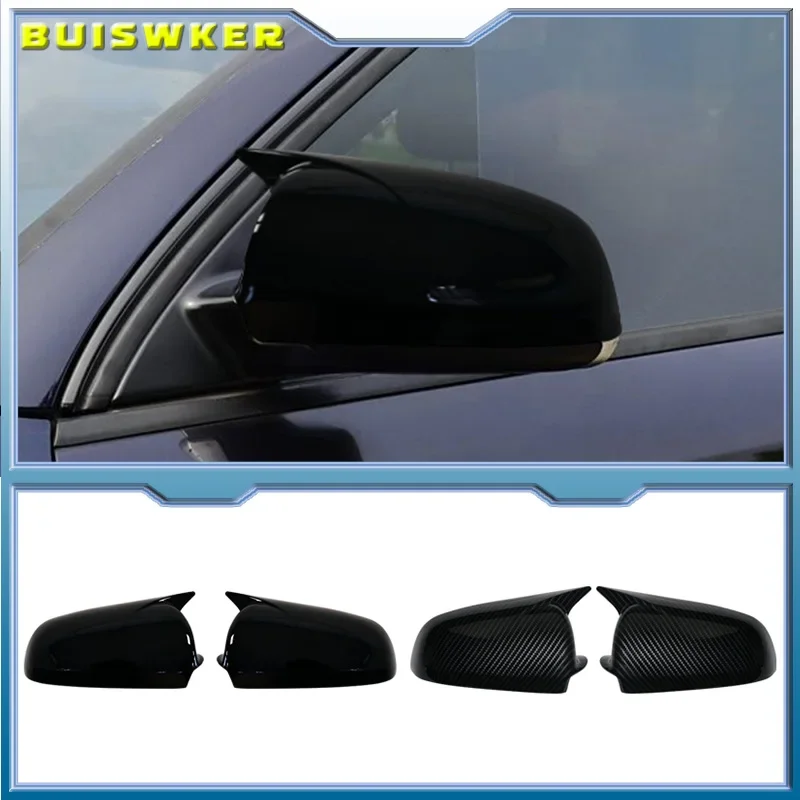 Carbon Look and Bright Black Rearview Mirror Case Side Mirror Shell For Audi A3 S3 8P 05-08 A4 S4 B6 B7 8E 8H A6 S6 C6 4F