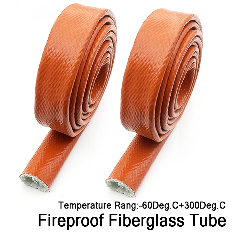 

Red 4-110mm Fiberglass Sleeve High Temperature Chemical Glass Insulation Soft Fiber Tube Sleeving Fire Proof Cable Protector 1M