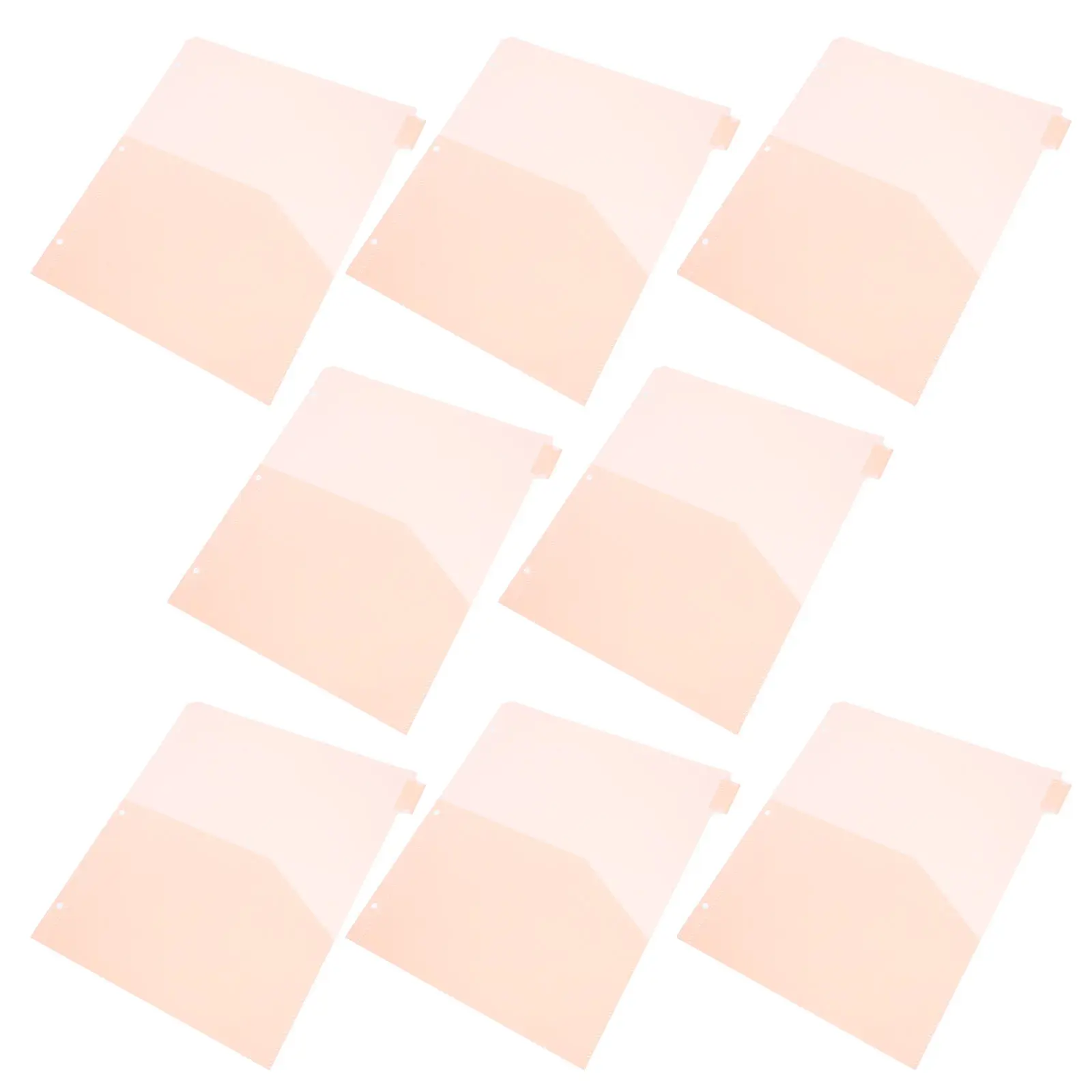 

8Pcs Plastic Binder Dividers with Pockets and Tabs for Office School Music Sheets Organization Heavy Duty Document Storage Three