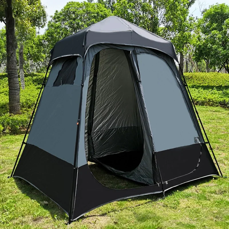 

2Rooms 2Persons Multipurpose Hydraulic Automatic Changing Tent Large Size Strong Shower Toilet Dressing Outdoor Movable WC