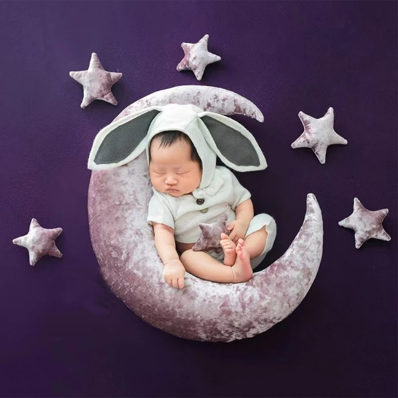 Baby Photostudio Props Moon Pillow Photography Layout Photo Backdrop D5QA