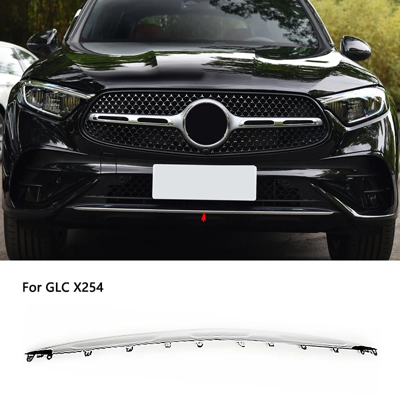 A2548855101 2548855101 Front Bumper Chrome Chromium Trim Lip Spoiler Splitters Accessories For Mercedes Benz GLC X254 W254 SUV