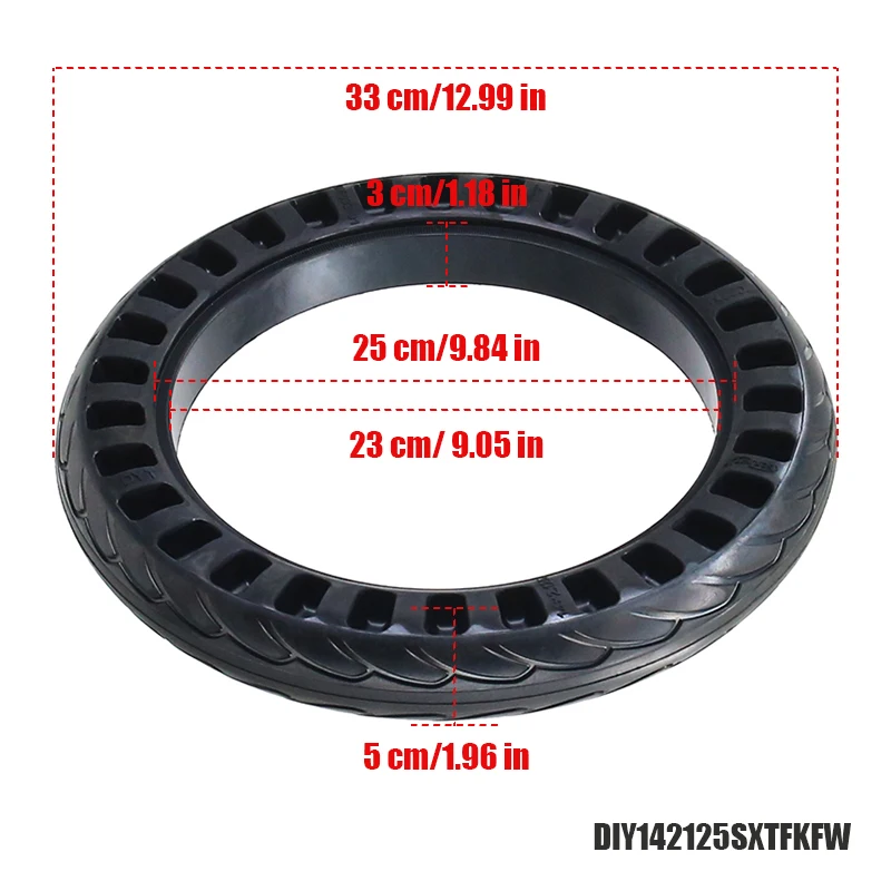 Ban Padat 14x2.125 14 inci Anti Ledakan Non-Inflatable Hollow Double Honeycomb untuk Sepeda Listrik