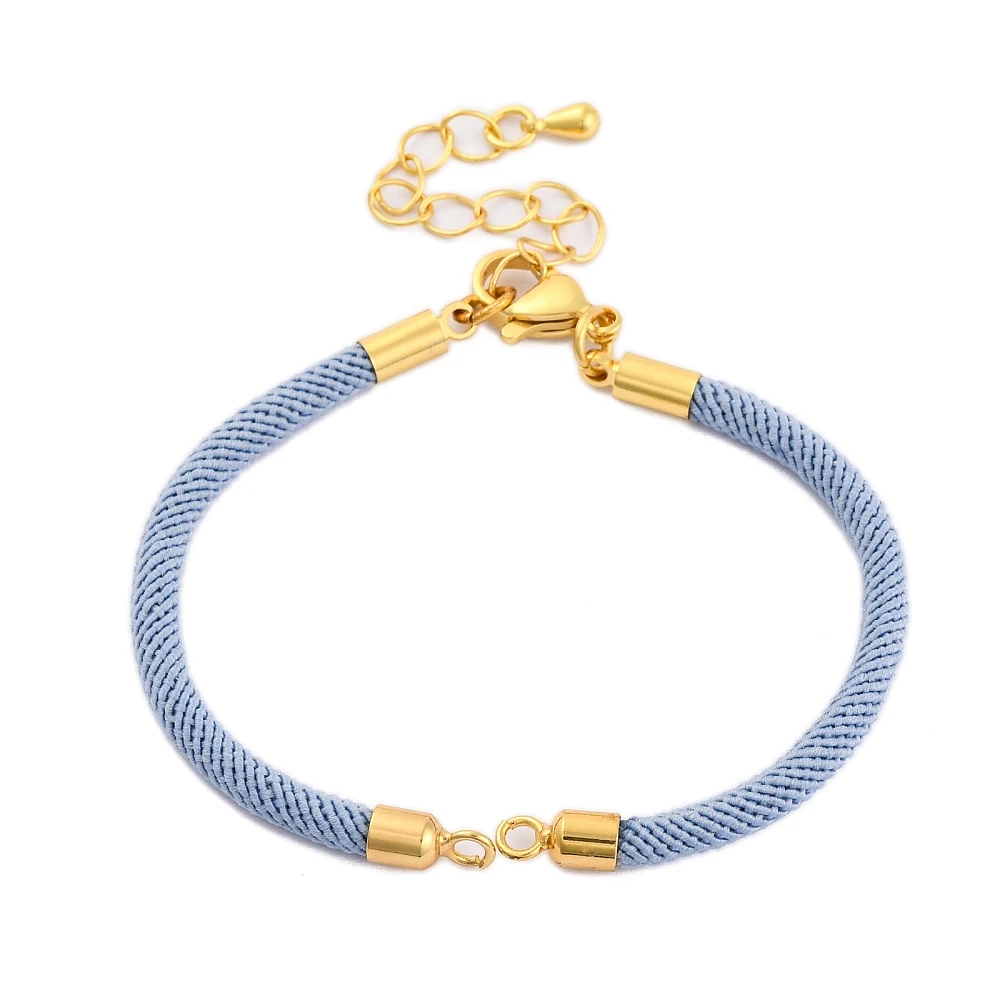 PandaHall 20-teiliges Nylon-Armband-Set, umweltfreundliche Messingbeschläge mit Karabinerverschlüssen für die Herstellung von DIY-Schmuckarmbändern – Detail 1