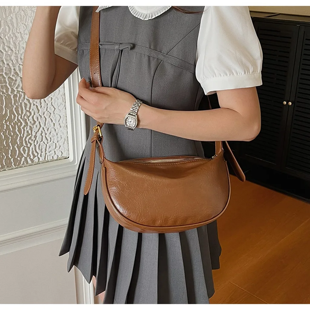 Casual Handbag Soft Shoulder Bag Underarm Bag Korean-Style Women'S Handbag For Women Crossbody Carry Leisure Travel