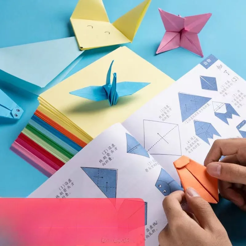 A4 Square Colored Paper Special Paper for Paper Folding Children's Craft Paper Handmade Paper Creative Design Short Sleeve T-...