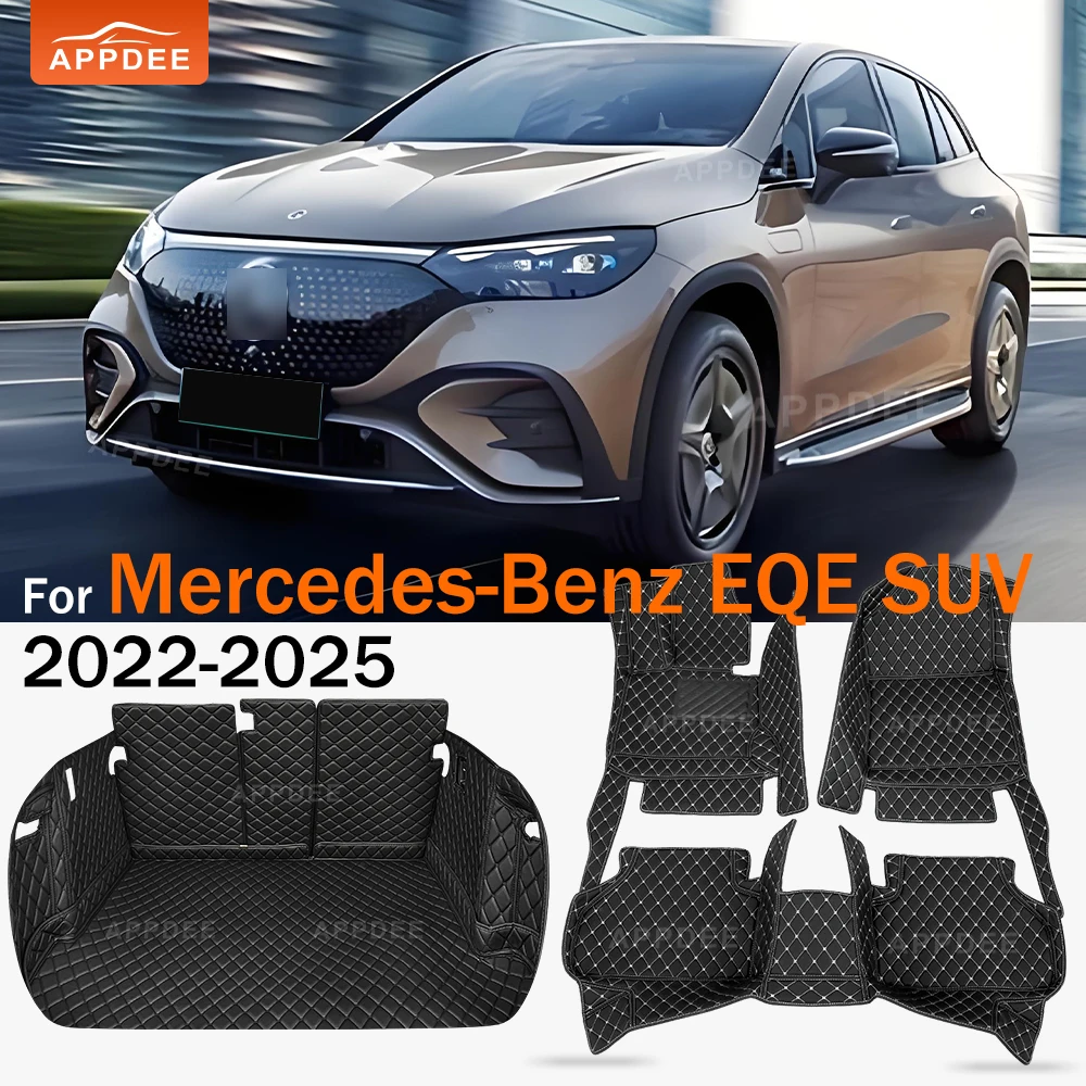 

Car Floor Mats For Mercedes-Benz EQE V295 2022 2023 2024 2025 SUV Car Trunk Mats Cargo Liner Foot Pads Interior Accessories