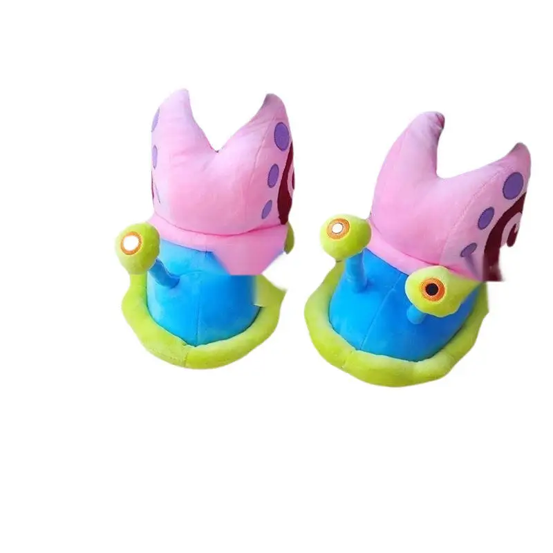 سبونجبوب سكوير الحلزون النعال الكرتون Kawaii Biqibao الحلزون عش القطن التنين مضحك نعال من القطن لطيف دافئ المضادة للانزلاق #5