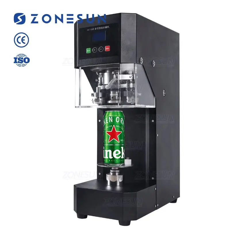 ZONESUN ZS-FK168B Seaming Aluminum Tin Beer Ring-Pull Cans Automatic Plastic Bottle Cap Induction Can Sealing Machine