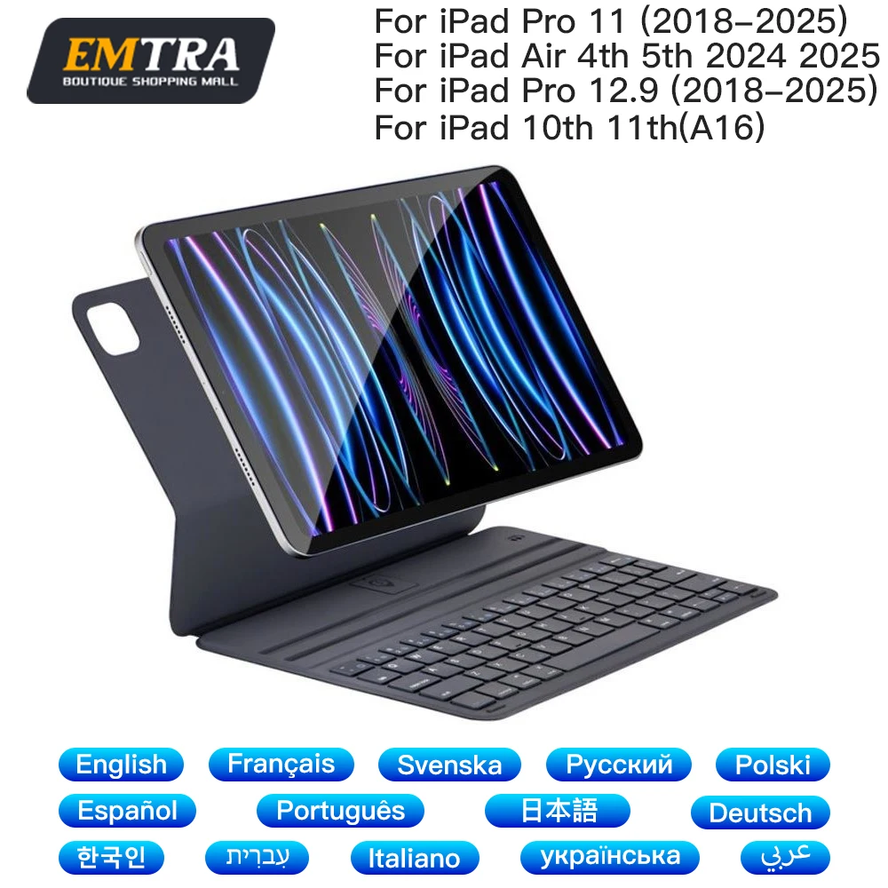 

Magic Keyboard Magnetic for IPad 11th 2025 Air 13in 11in Bluetooth Keyboard Wireless for IPad Air4 5 Pro 11 12.9 10.9 Case Stand