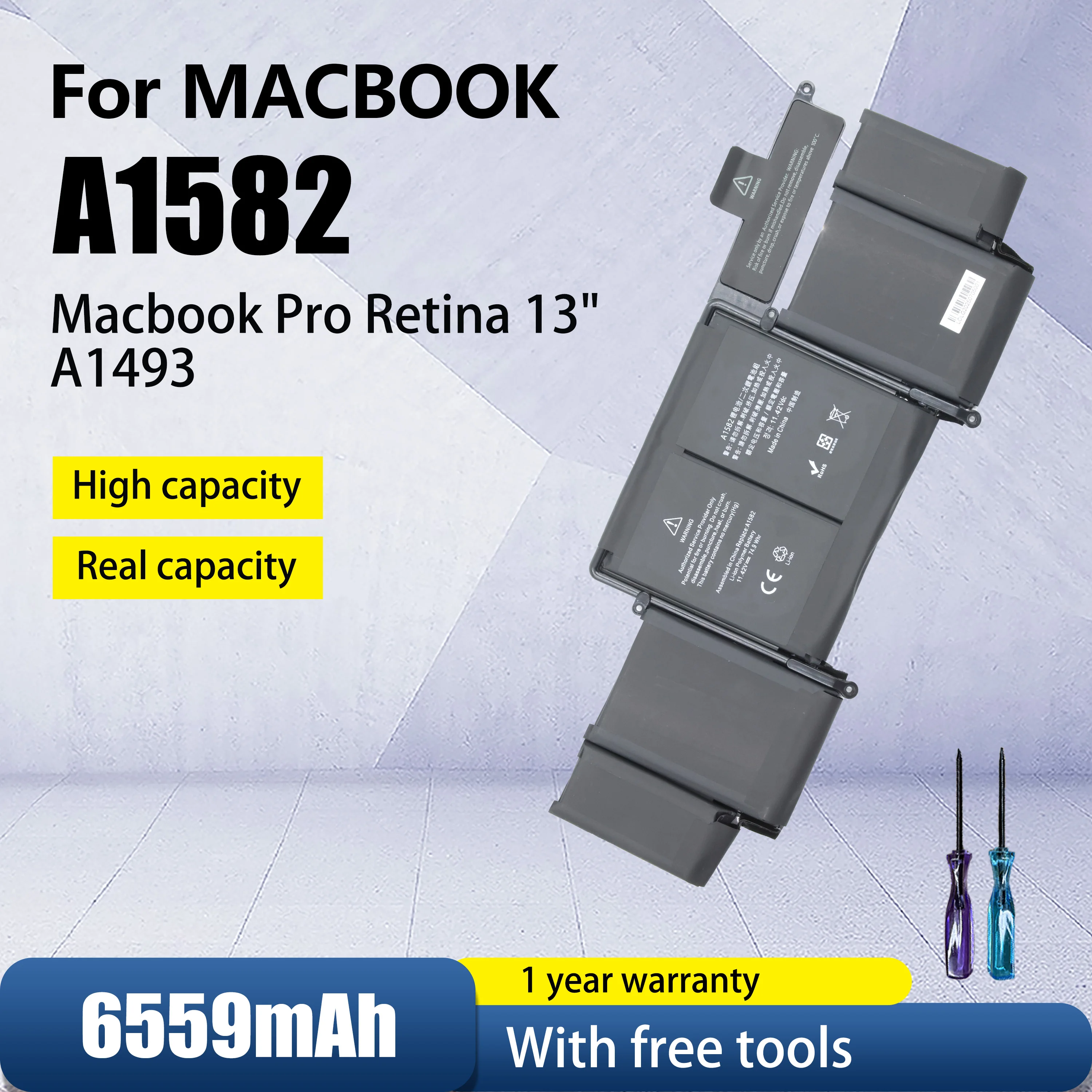 

NEW A1582 A1502 Laptop Battery For Apple MacBook Pro 13" Retina A1502 2013 2014 2015 Year 020-00010 High quality battery