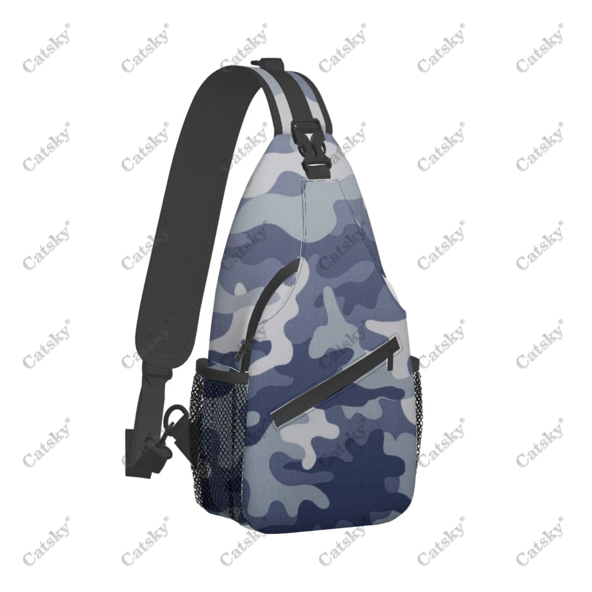 Camouflage Cross chest bag diagonally, For Men Women Travel Hiking Chest Bag Adjustable Backpack