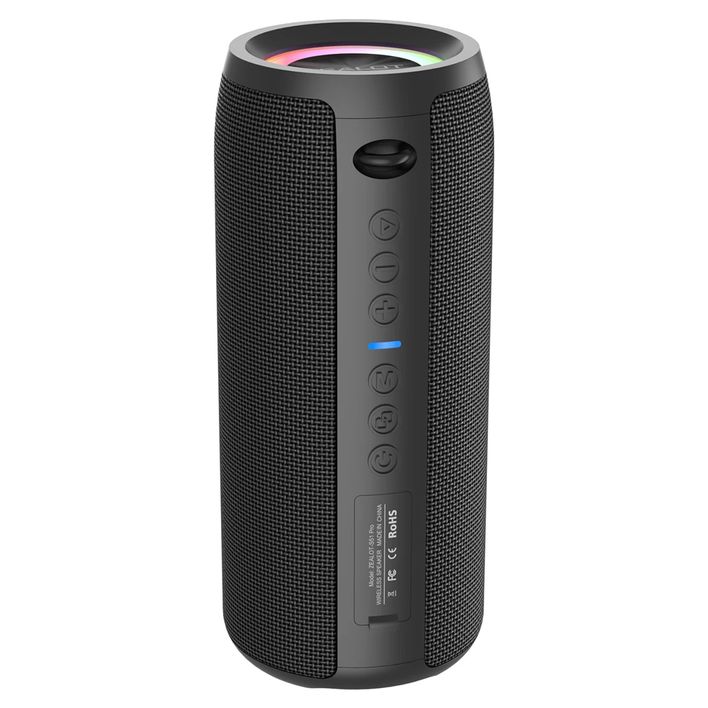 Pop ZEALOT-S51Pro 40 Вт Мощный Bluetooth-динамик 3D Стерео Бас Bluetooth-динамик Портативный IPX5 Водонепроницаемый Подходит TWS Boom B