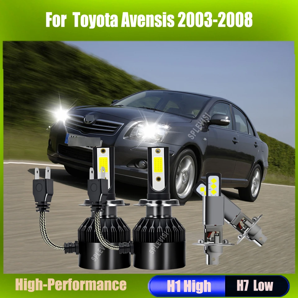 

H7 H1 60W LED Headlight Bulbs Main Dipped Beam -round safety for everyone on road For Toyota Avensis 2003 2004 2005 2006-2008