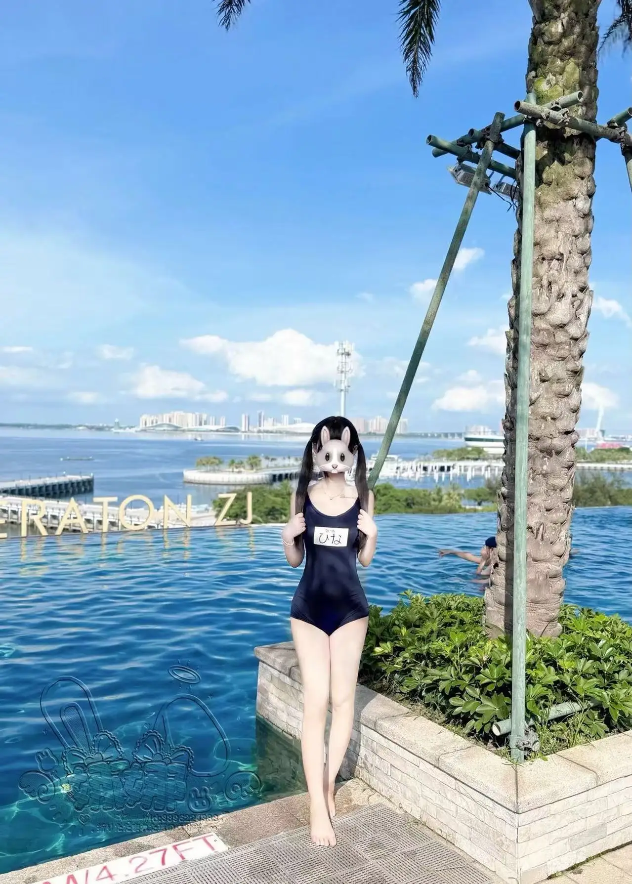 

Cosplay costume anime campus student tight one-piece swimsuit sexy women's style with chest pads suitable for Halloween