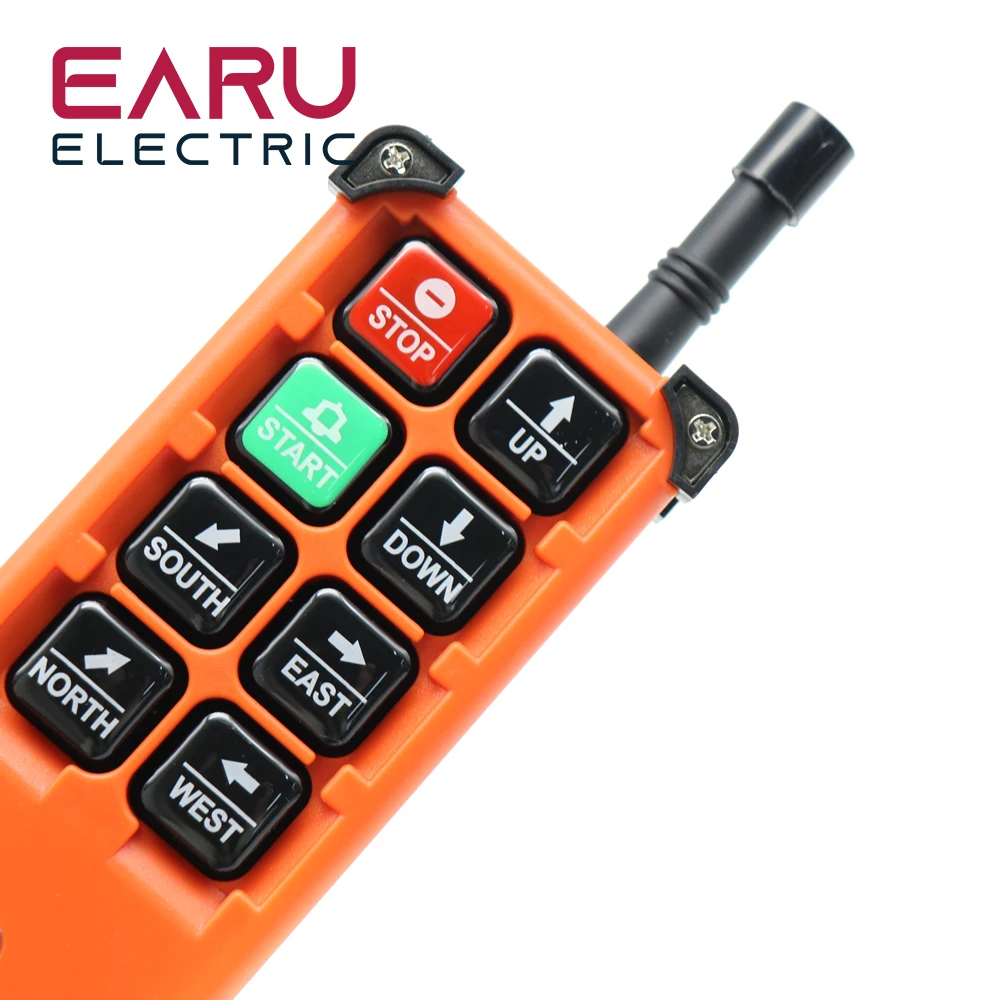 220V 380V 110V 12V 24V Industrial Remote Controller Switches  Hoist Crane Control Lift Crane 1 Transmitter + 1 Receiver F21-E1B