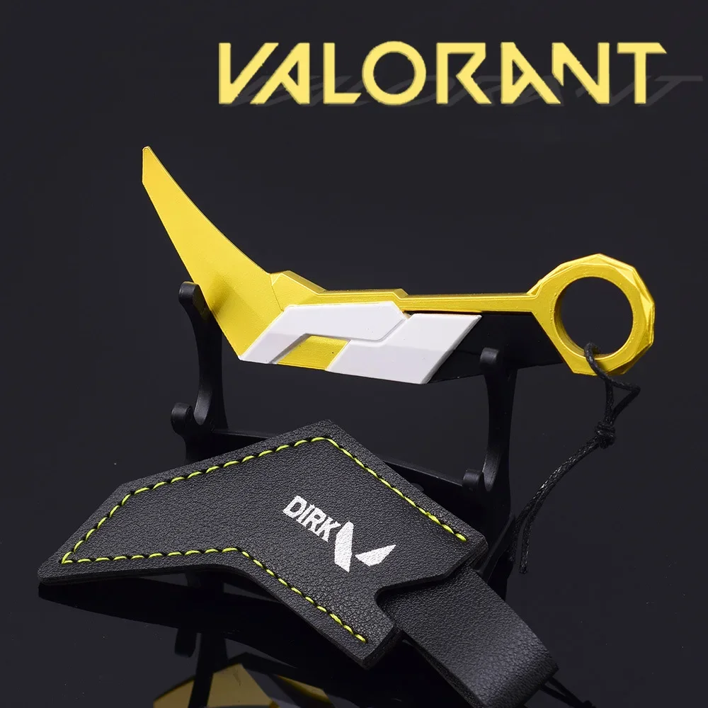 12cm Melee Prime Karambit Keychain Game Peripheral VALORANT Flexible Metal Mini Uncut Knife Weapon Model Blade Sword Gifts Toys