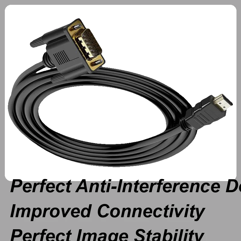 

HD To VGA Cable Display Port To VGA Adapter Cable Stable Transmission Electronics Accessories For Projector Laptop Desktop PC