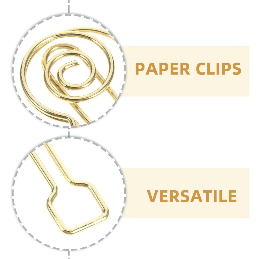 30Pcs Guitar Shape Paper Clips Creative Metal Bookmarks Mini Gold Clips for Office Stationery Book Dividers Page Markers