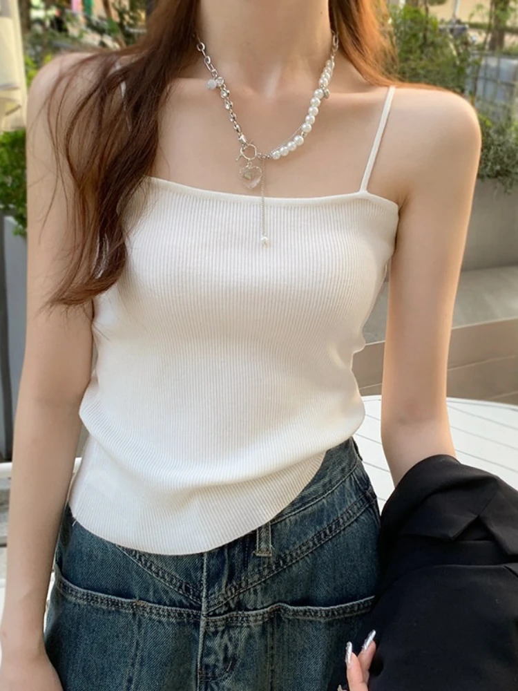 Backless Strap Tank Top Casual Women Halter Crop Tops Summer Sleeveless Camis Slim Solid Short Female Tube Cropped Vest 2026