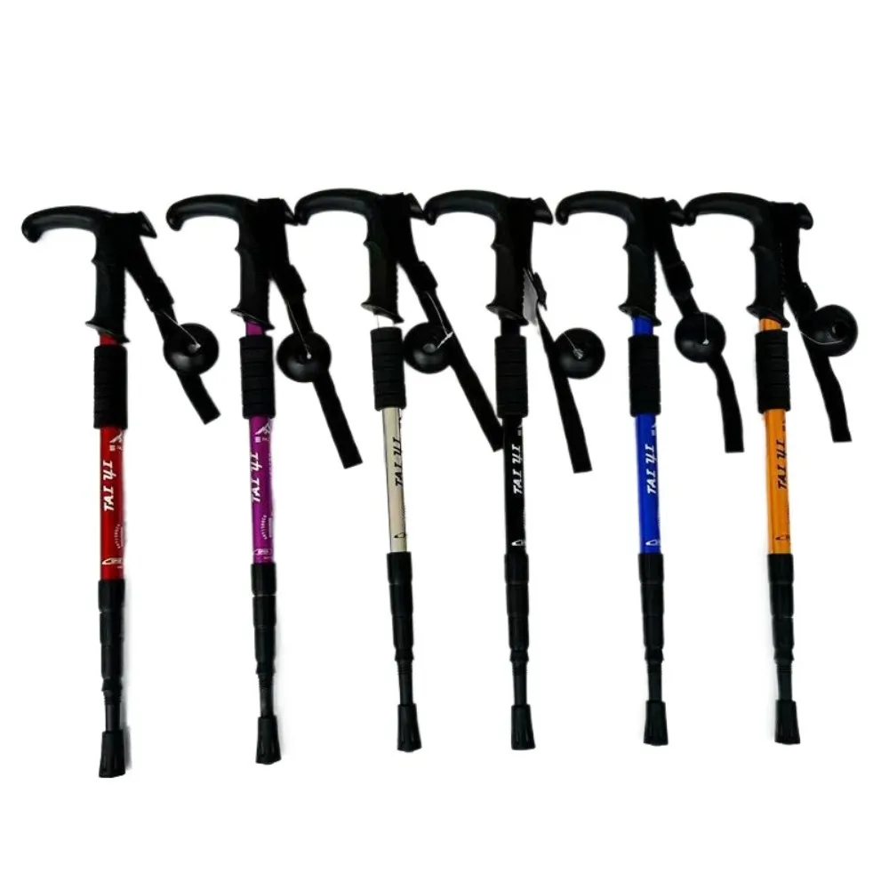 4 Section Trekking Poles Non-slip Folding Walking Stick Wear-resistance Multifunction Foldable Crutches Daily Tasks