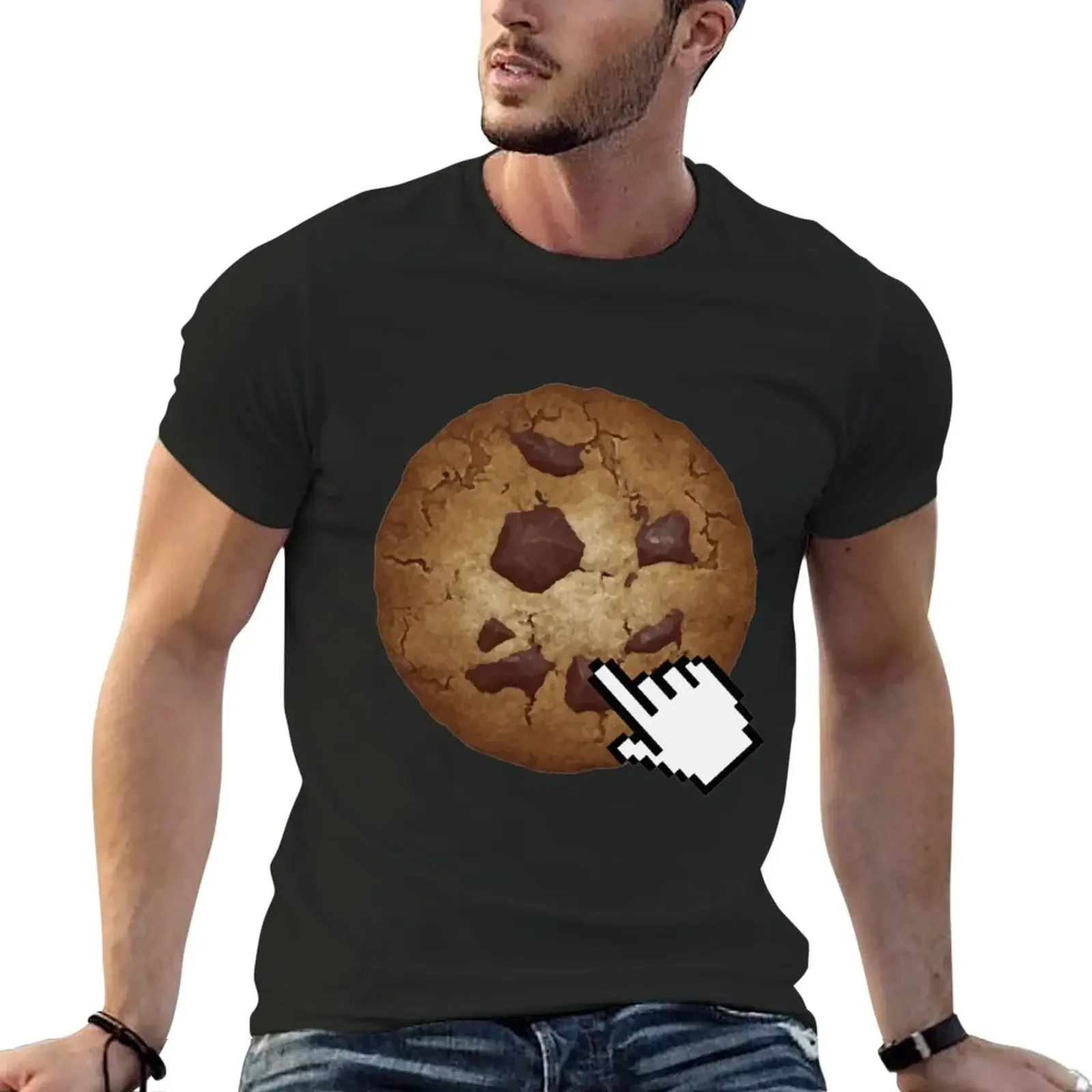 Cookie Clicker shirts T-Shirt graphics customizeds men t shirts