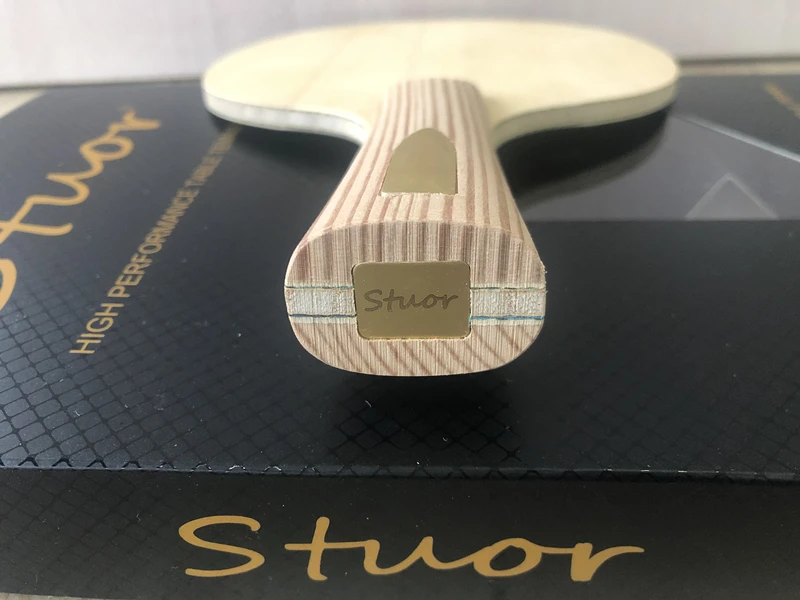 Stuor BLUE Carbon Hinoki Table Tennis Blade Hinoki Wood Ping Pong Racket 7 Layers With Fiber Carbon Fast Attack FL ST CS