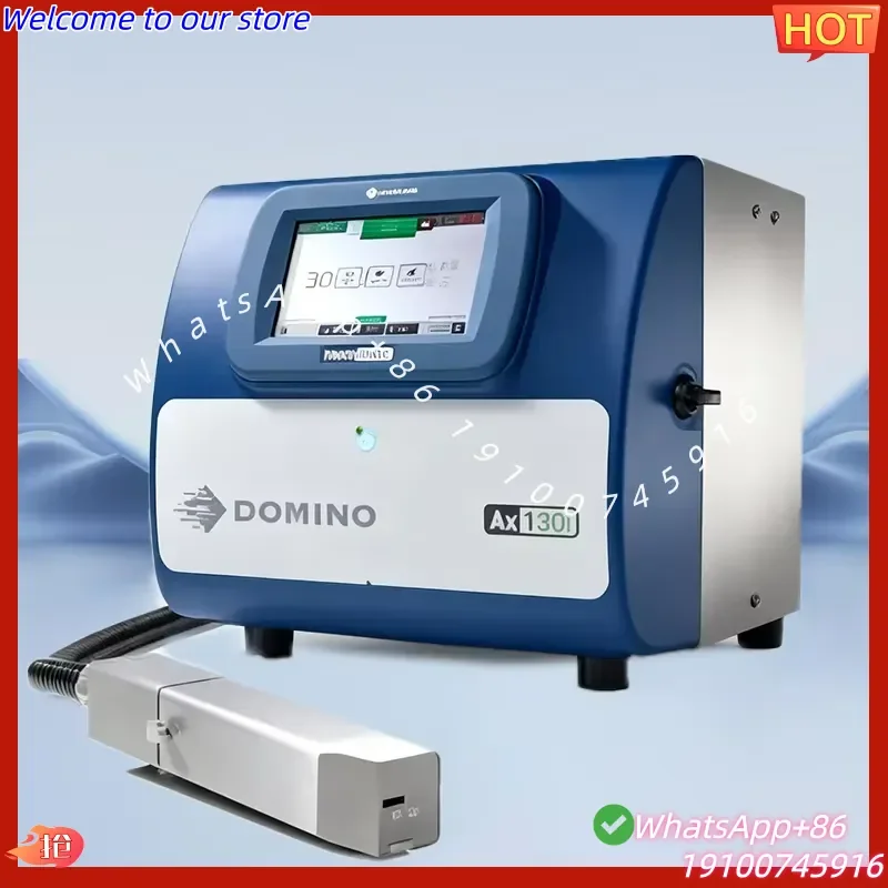 YWM DOMINO Ax130i Inkjet Printer, Continuous High-Efficiency Automatic Inkjet Printer Expiration Date QR Code Barcode Inkjet