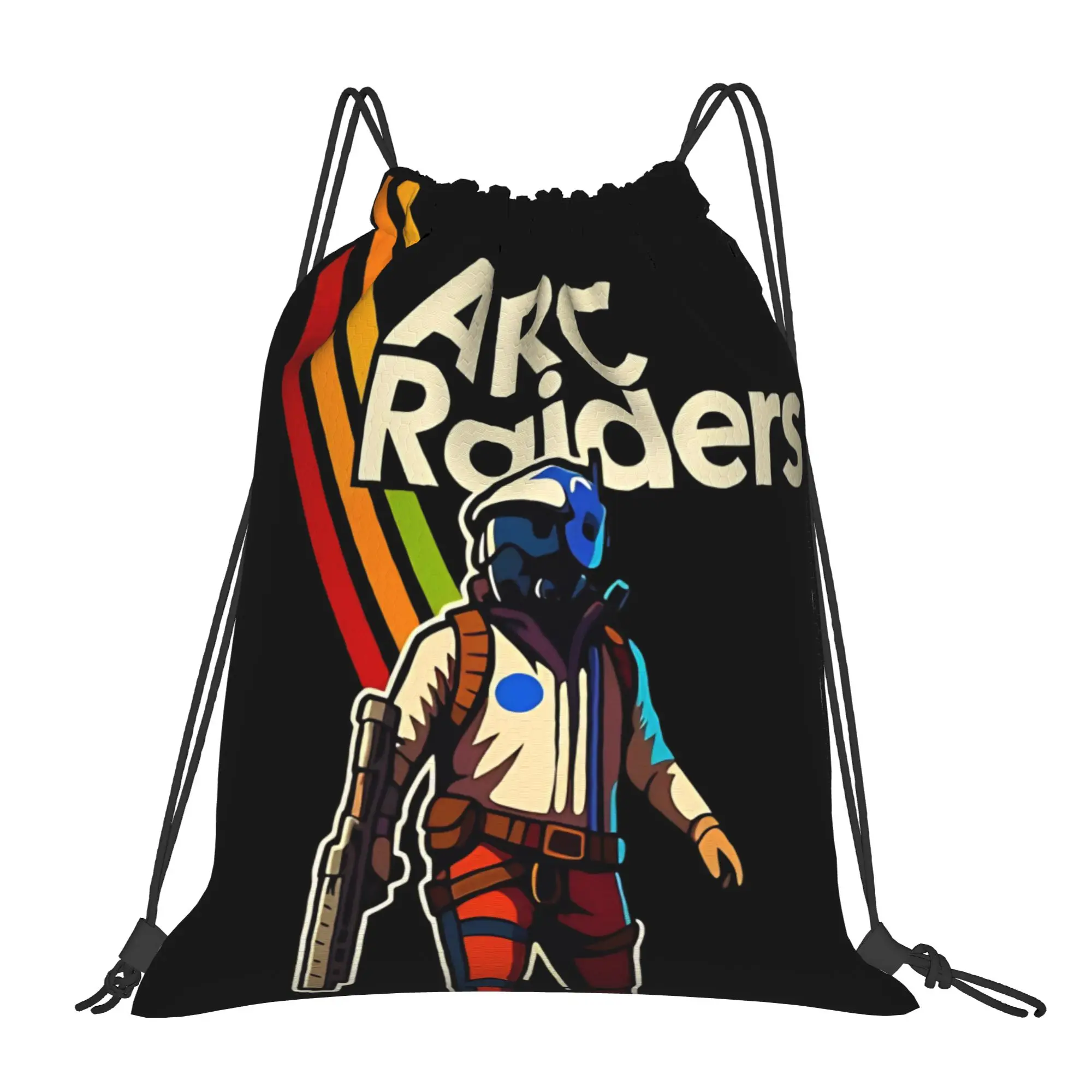 

Sci Fi Game Arc Raiders Drawstring Backpack Sports Gym Bag Water Resistant String Sackpack for Running