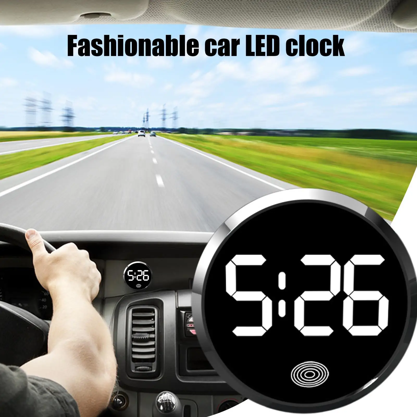 Tiny Digital Clock Digital Clock Small Touch-Control LED Display Watch With Light For RV Classroom Vehicle Dashboard Home Travel