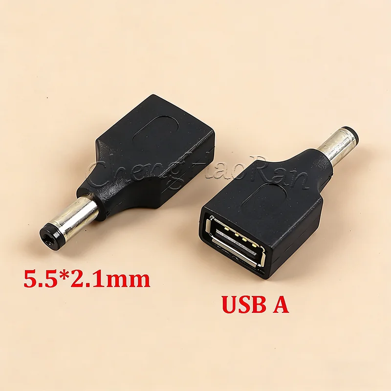 1/2/5 قطعة التيار المتناوب إلى تيار مستمر قابس مهايئ USB ذكر أنثى إلى تيار مستمر ذكر أنثى تيار مستمر 5.5*2.1 مللي متر محول طاقة 5 فولت التوصيل محول الشحن #5