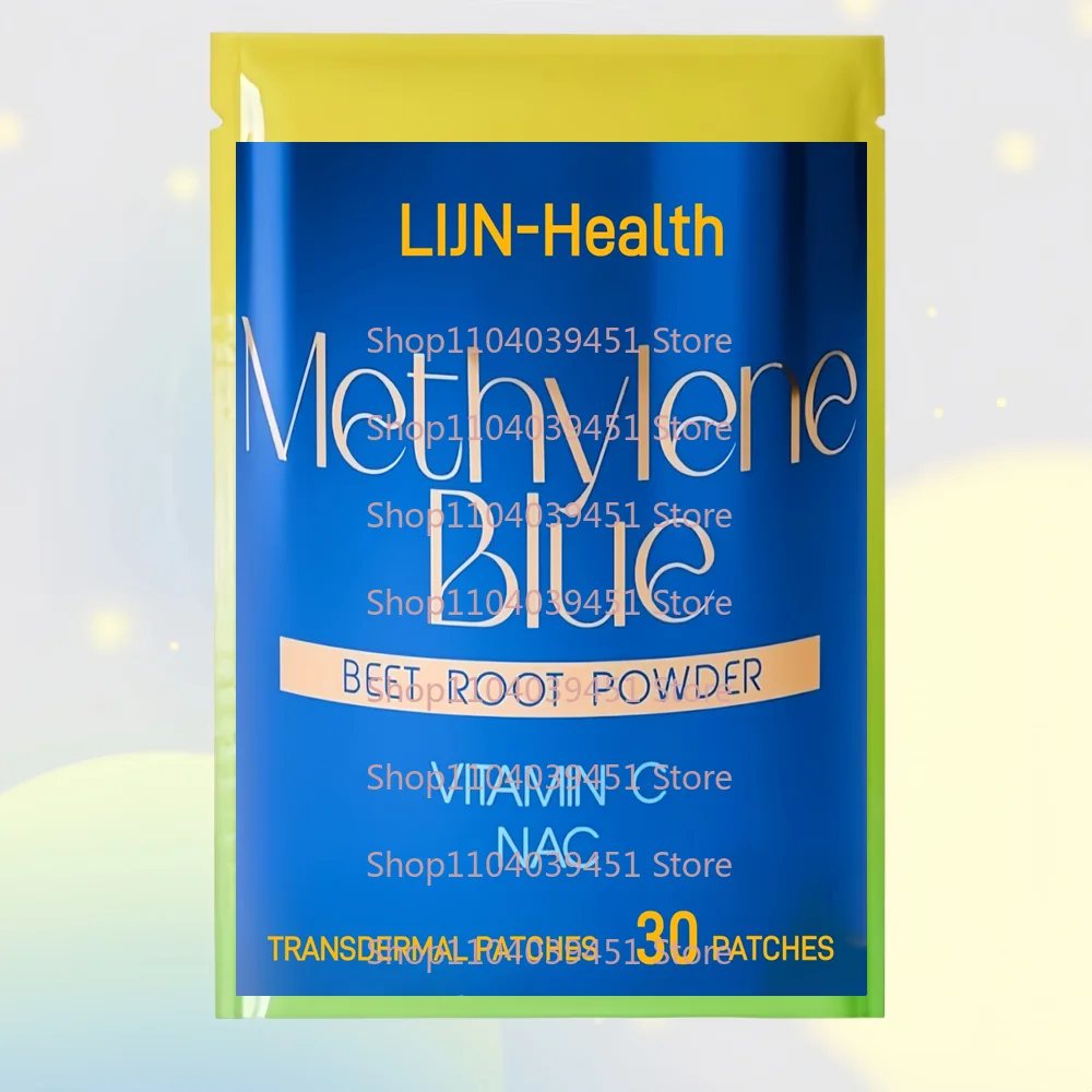 

30 трансдермальных пластырей с метиленовым синим и NAC для антиоксидантной поддержки, улучшения когнитивных функций, памяти, концентрации и энергии