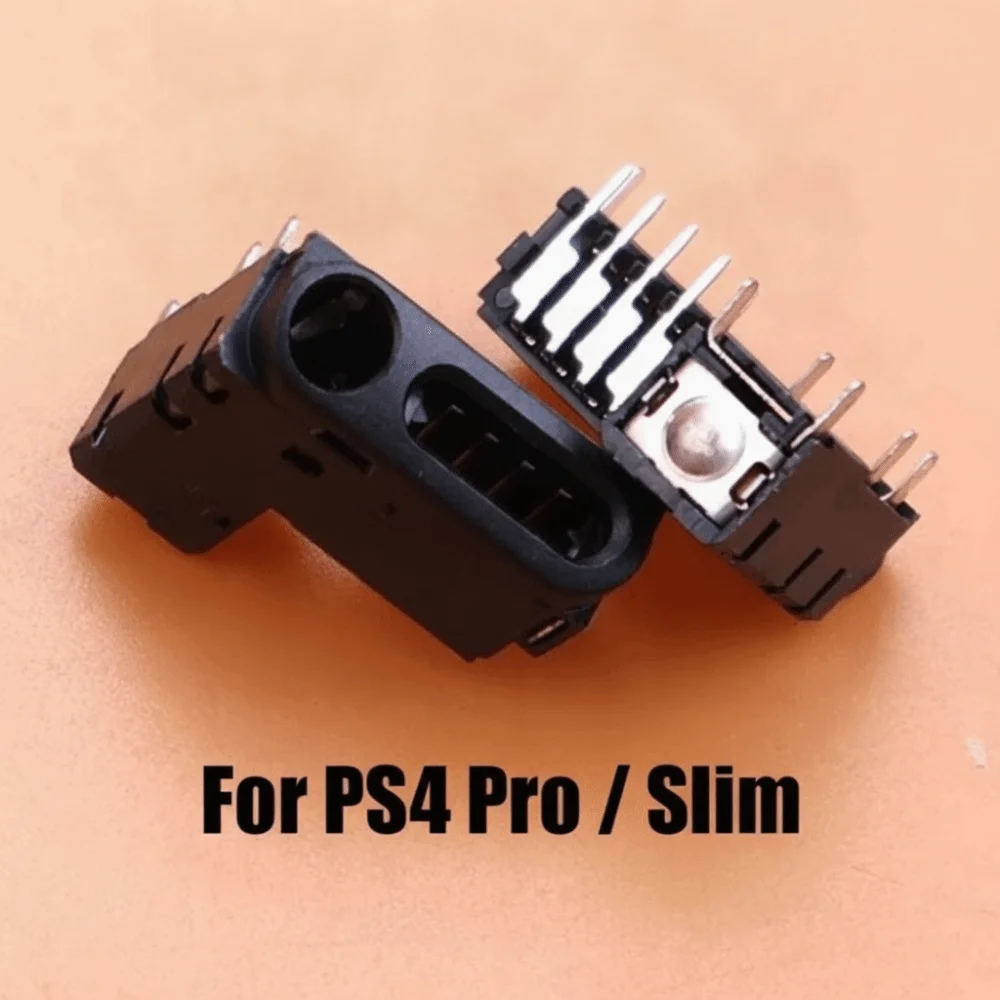 2PCS Black Headphone Jack Host Jack Interface Connector Headphone Interface Replacement Jack Port for PSP 1000/PS4 Slim/Pro