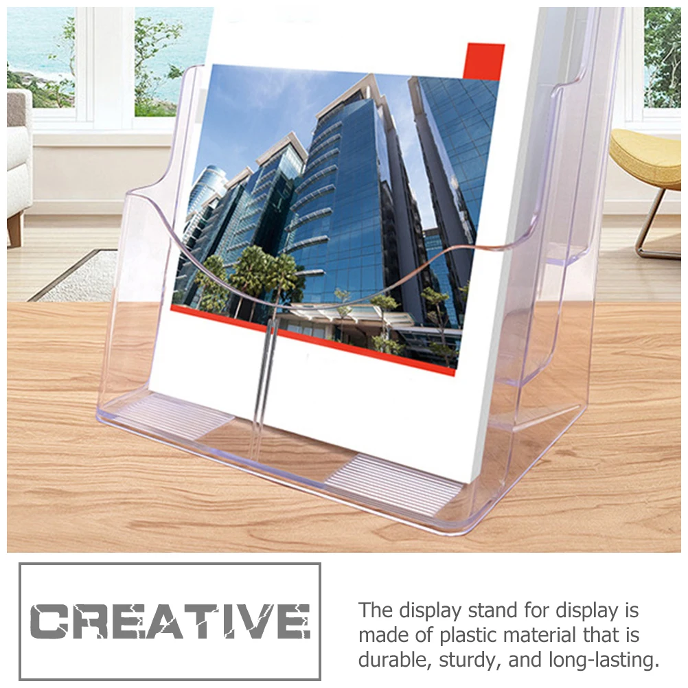 

Magazine Holders for Shelves Box Flier Display Stand Racks Transparent
