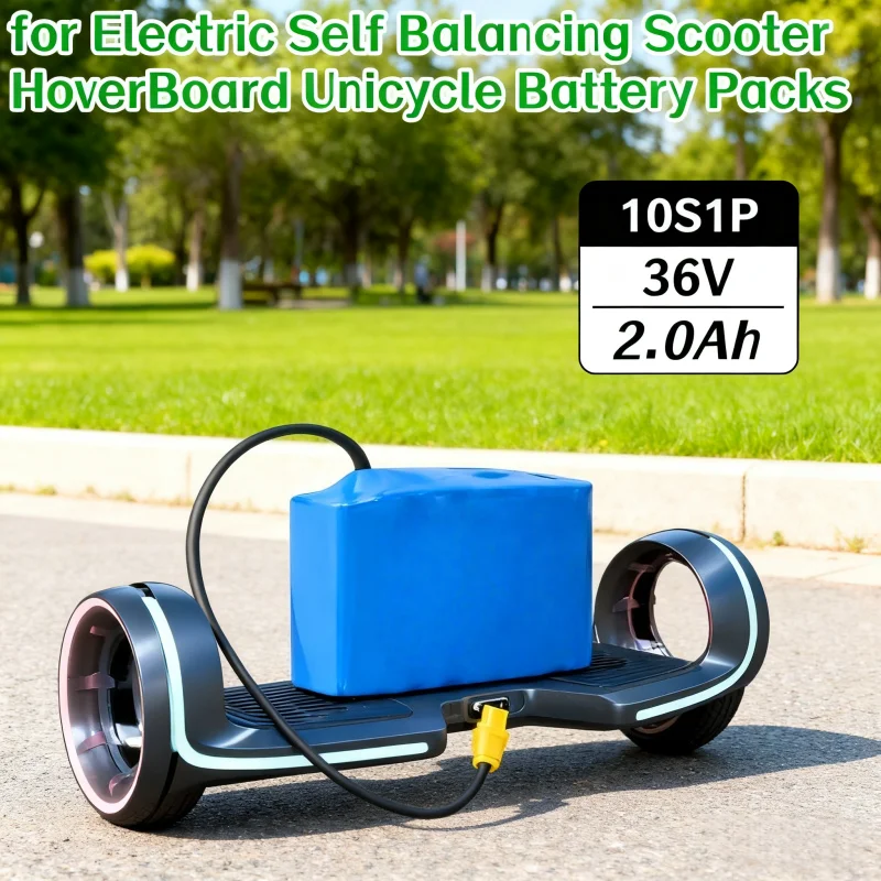 10S1P 36V 2000mAh Li-ion Battery Pack for Self Balancing  Hoverboard Unicycle,  Replacement Battery with Stable Power Output