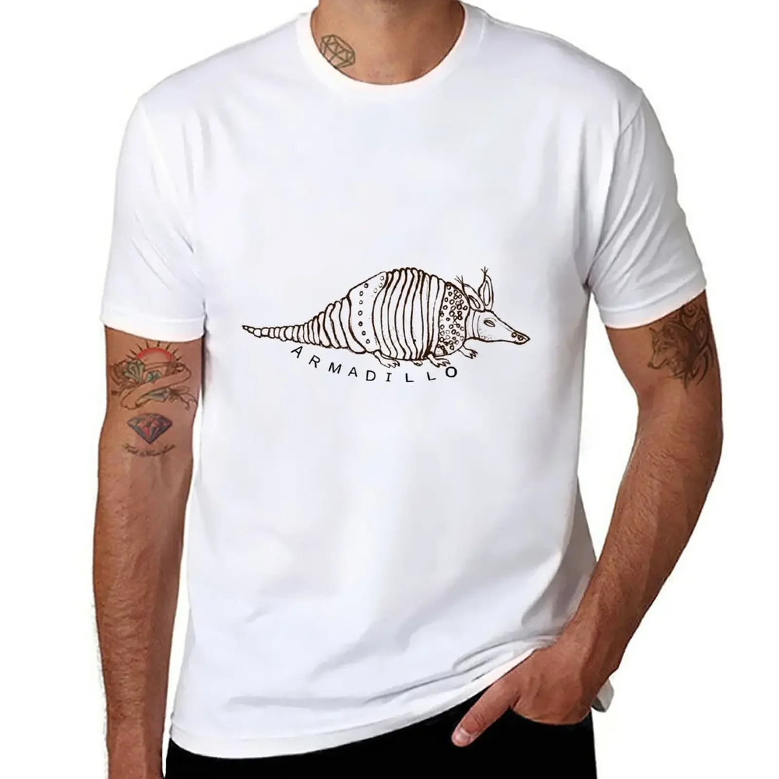 armadillo T-Shirt summer clothes plus size tops sweat shirts, men