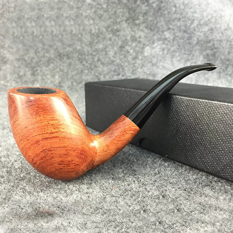 MUXIANG-Classical Rosewood Tobacco Pipes 9mm Filters Handmade Men Kevazingo Wood Pipe Smoke 10 Smoking Tools Accessories Gift