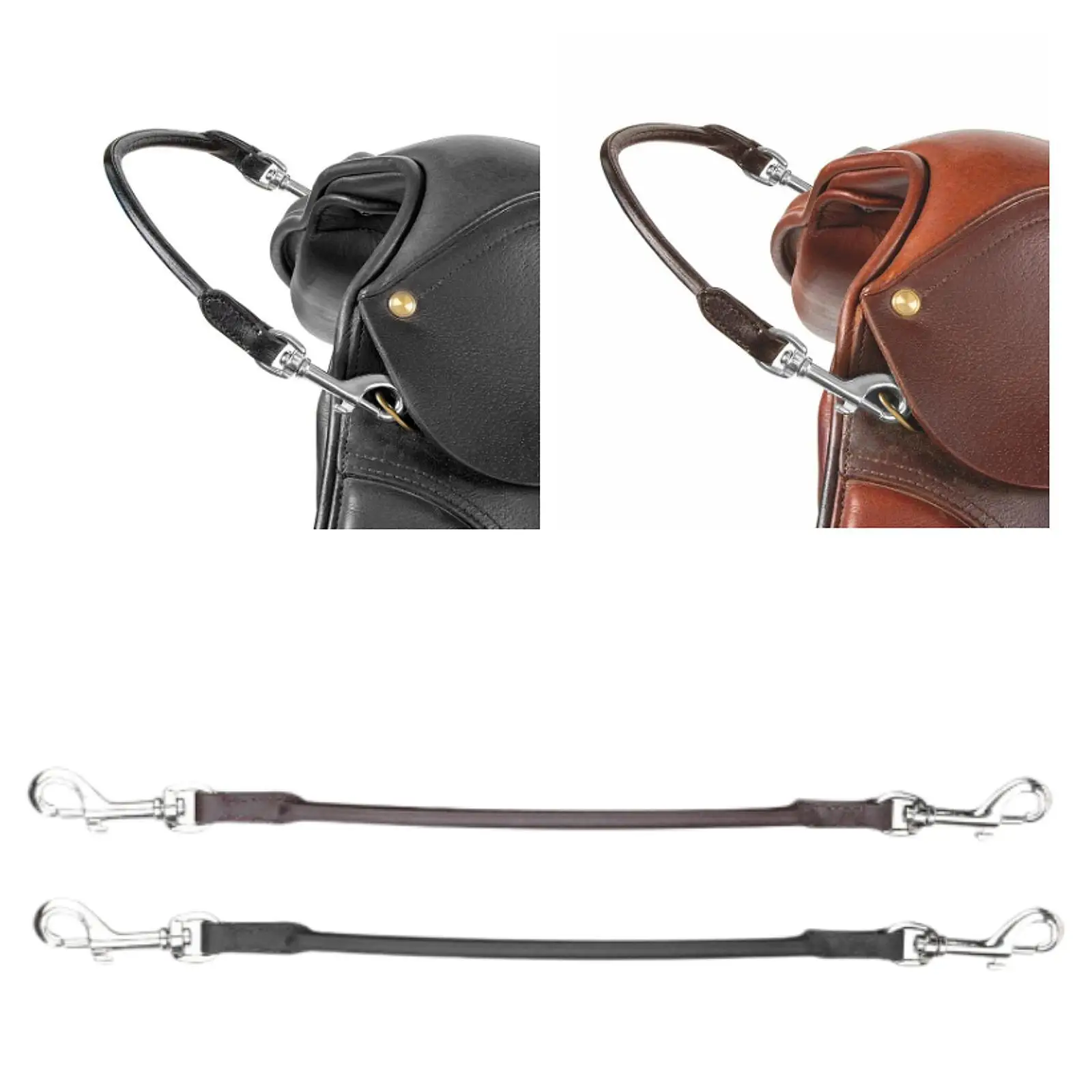 Buckled Saddle Grab Strap Balance Strap with Clips Professional Lightweight Horse Riding Handle for Enthusiasts Outdoor Sport