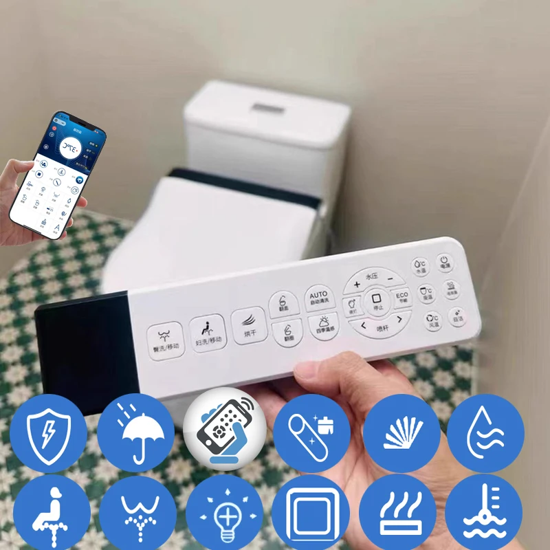 Smart App Toilet Seat with Bidet Toilettes Japonais Cuvette Japonaise Wc Digital Tapa Inodoro Inteligente Seat Electric Bidet