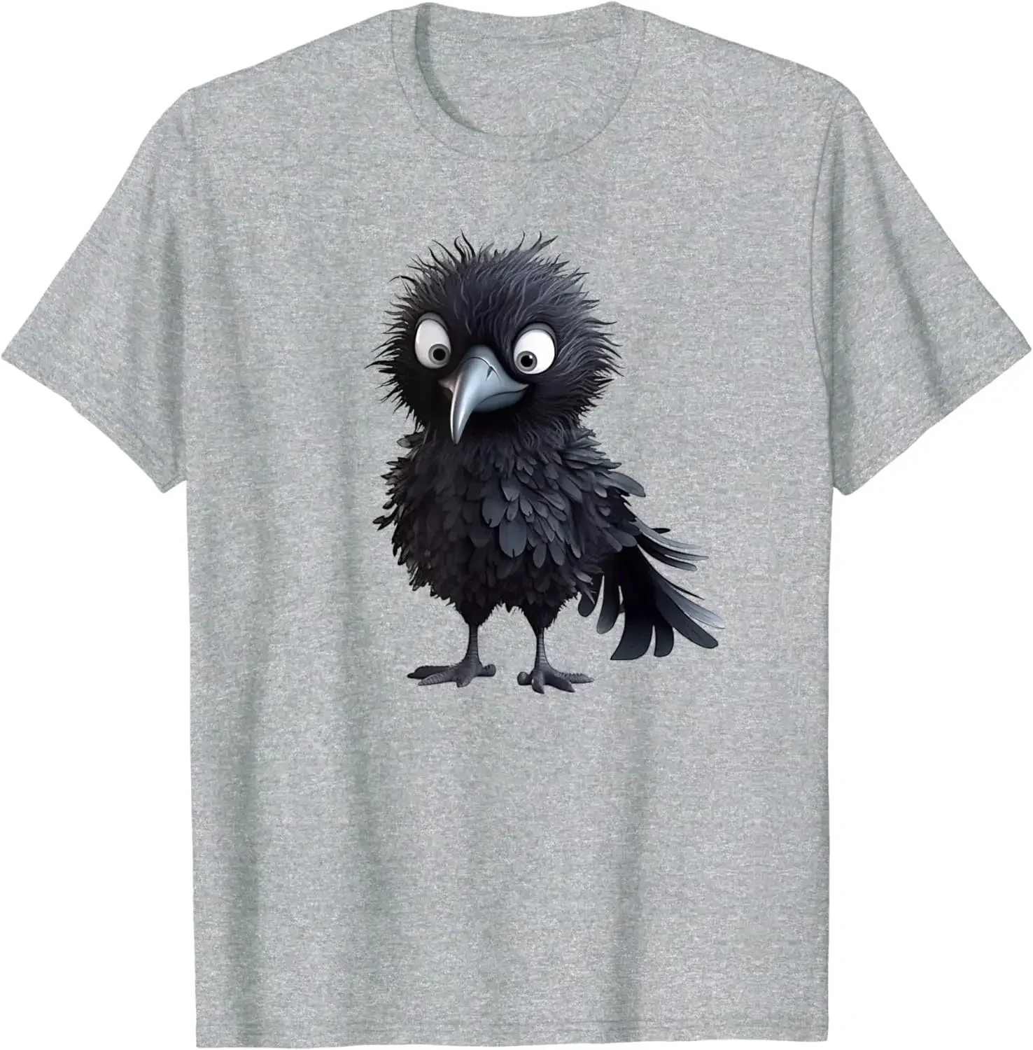 Black Raven Bird Graphic For Gothic Kids Women Men Cute Crow T-Shirt Streetwear Clothing S-6XL Oversized Tee Shirts