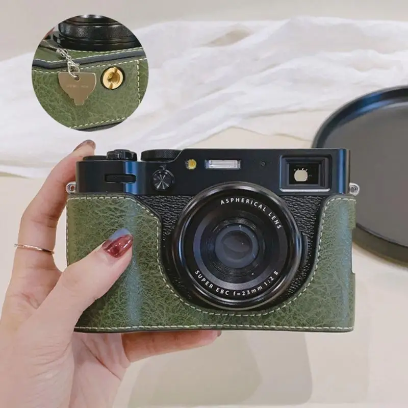 R53C Modische PU-Leder-Kamera-Halbschalenhülle für Benutzer der X100VI-Serie – Detail 4