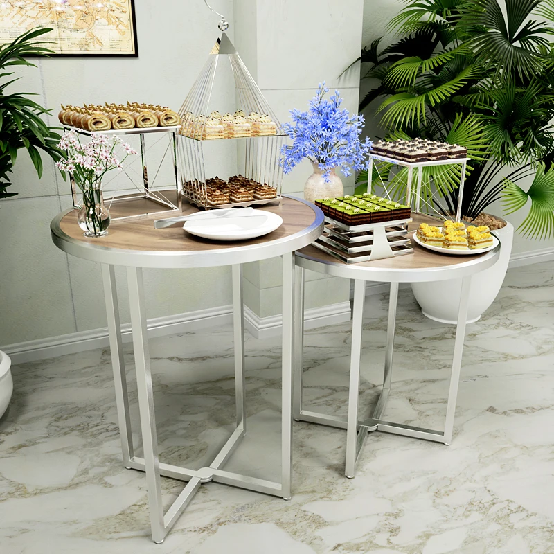 

Hotel Buffet Table Cold Meal Tea Break Set Table Banquet Creative Cake Dim Sum Rack Cocktail Table