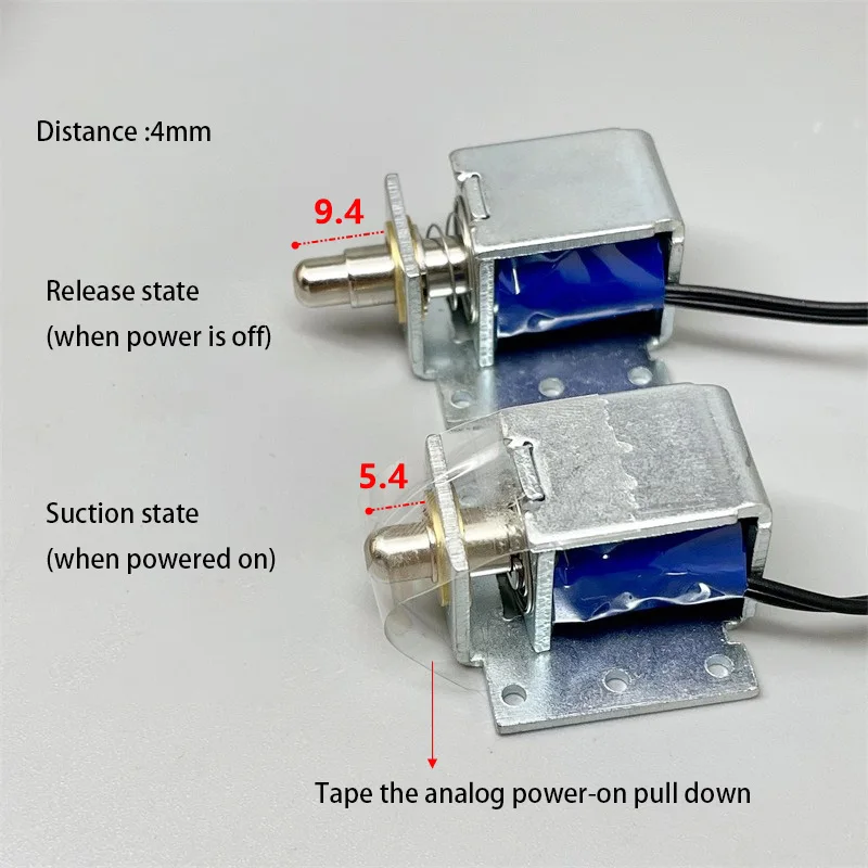 Electric Magnet DC 12V Frame Solenoid Electromagnet BYP-0620L-12A05 Push&pull Travel 4mm