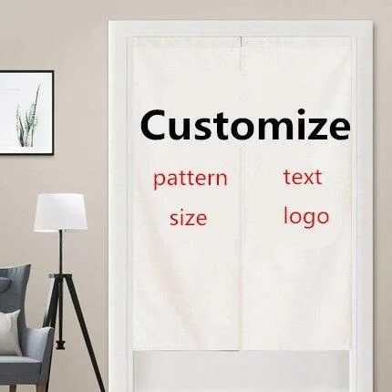 Custom Door Curtain Door Way Customized Personalized Curtain Toilet Partition Curtain Japanese Curtain Noren Feng Shui