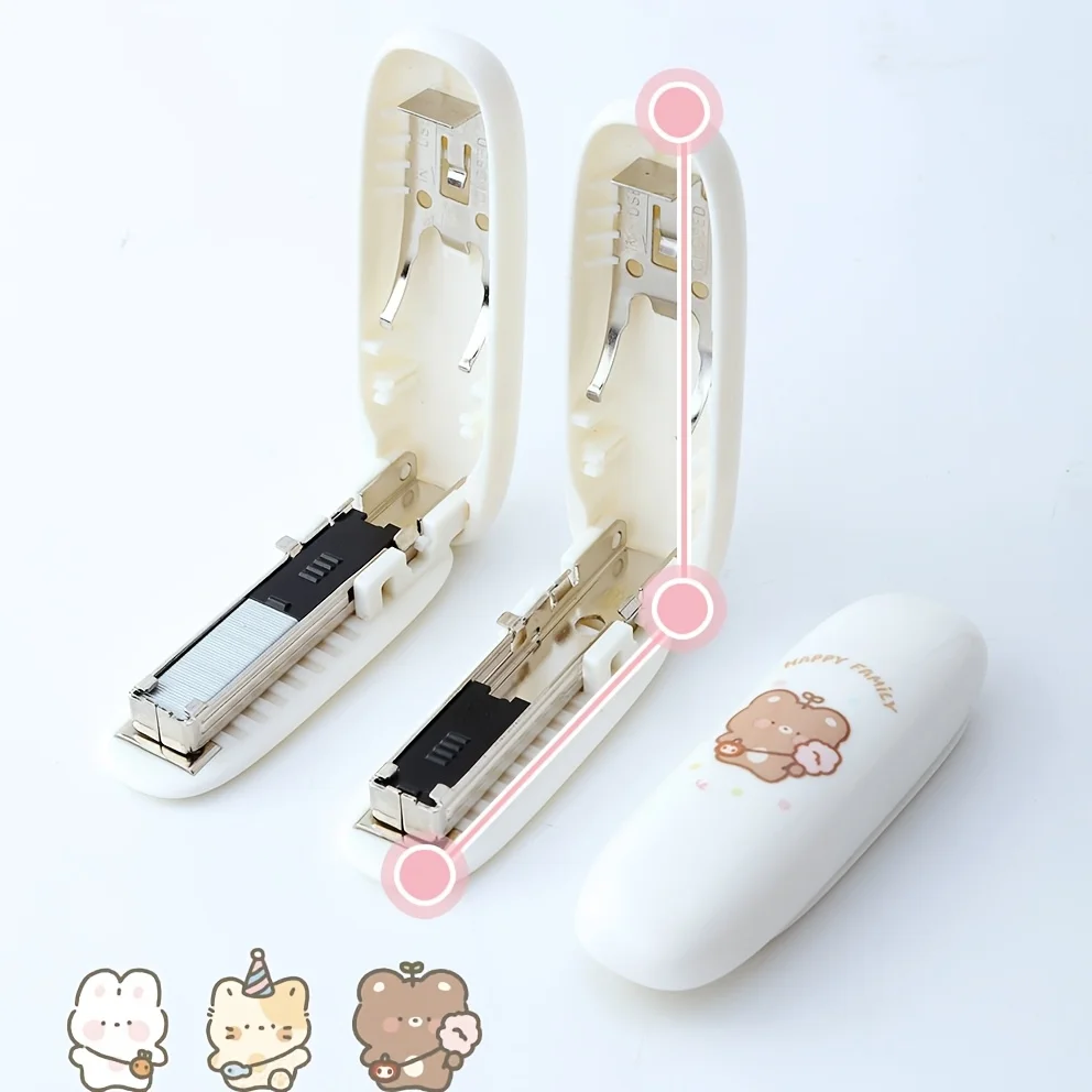 1pc lightweight and Portable Stapler That Can Staple 10 A4 Sheets of Paper at a Time. Staple Tool - Stationery