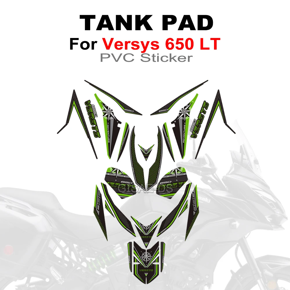 

For Kawasaki Versys 650 LT 650LT Motorcycle Tank Pad Body Fairing Cover Fende Stickers Protector Decals 2015 - 2019 2020 2021